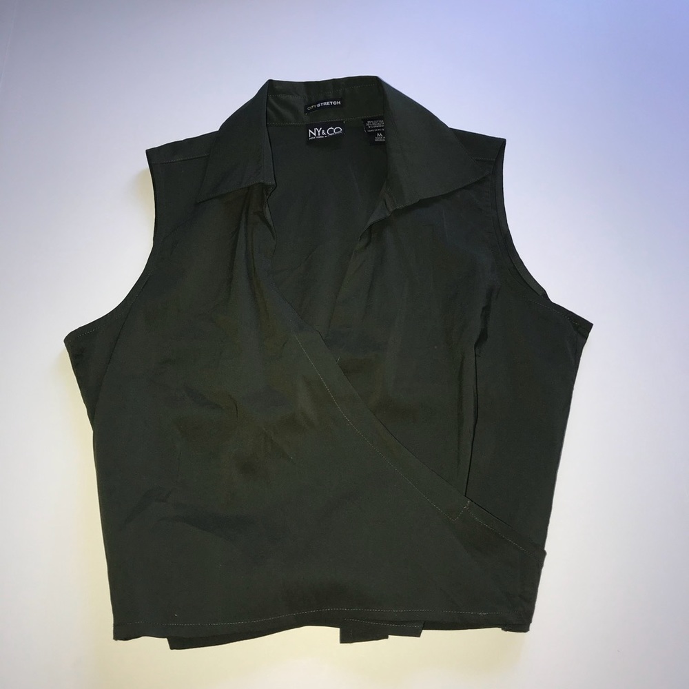 Ny&C sleeveless wrap around shirt